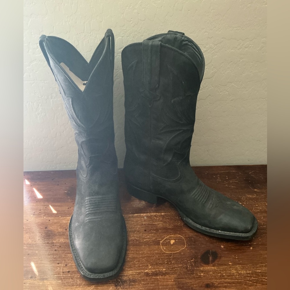 Men's Black Western Cowboy Boots